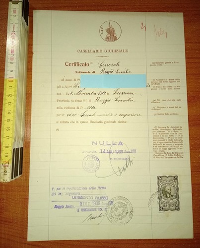 Certificato casellario - certificato,