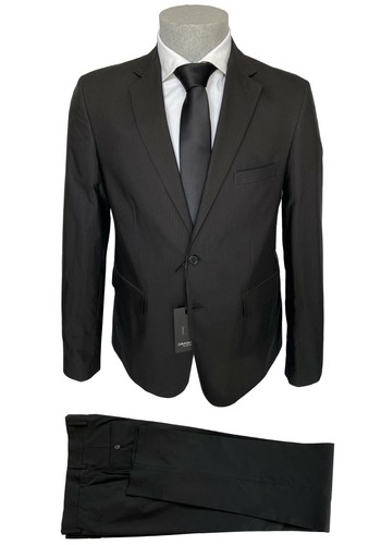 Abito uomo nero con - , righe