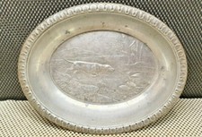 Vecchio Piatto In Alluminio