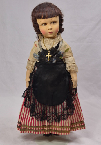Bambola vintage feltro - bambola, 16"