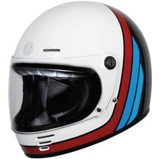 Casco retrò Moto Vintage  Integrale Custom ORIGINE OMEGA SUMMIT Rosso Bianco