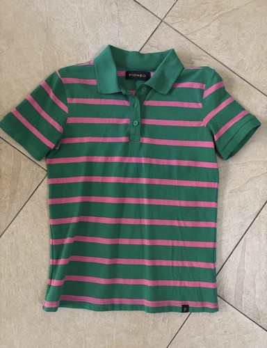 Polo righe verde - polo, verde/rosa