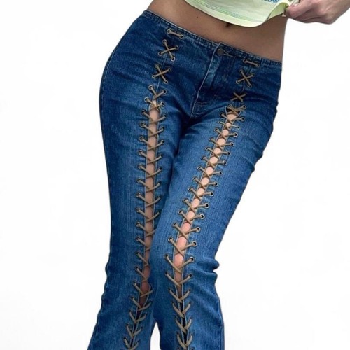 Jeans svasati mudd stringati - jeans,