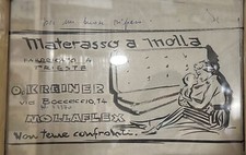 bozzetto originale cartellonista trieste BRUNO SAULI firmato