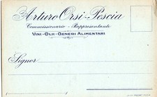 PESCIA -GENERI ALIMENTARI ARTURO ORSI VINI-OLII 