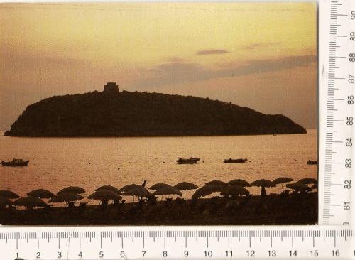 Cartolina tramonto isola - cartolina,