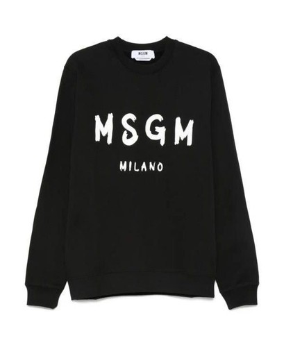 Felpa msgm con logo - msgm, spazzolato