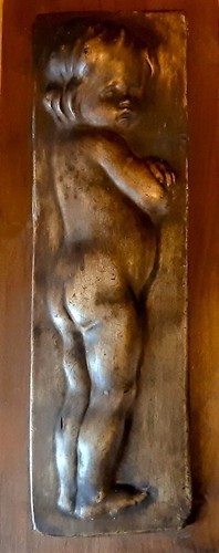 Piastra terracotta putto - piastra,