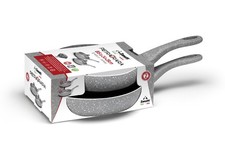Zanetti - Pietra Rara, Set di 2 Padelle Antiaderenti, Diametro 24 cm e 28 c 3FIW