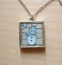 Micro Mosaico Pupazzo Di Neve