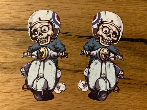 Adesivi vespa cult skull - vespa,