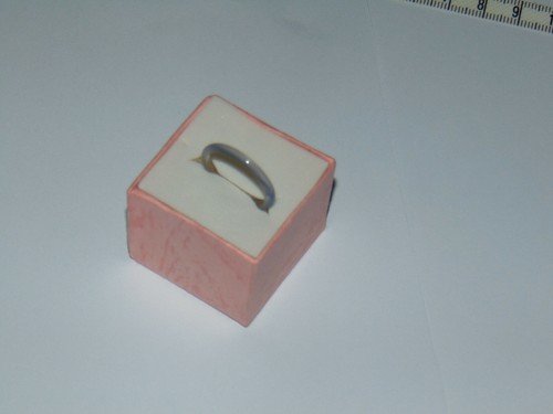 Anello fedina agata bianco - fedina,