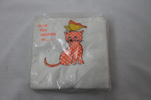 Tovaglioli bevande vintage cat - vintage,