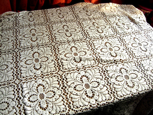 Tenda vintage all uncinetto - tenda, all'uncinetto