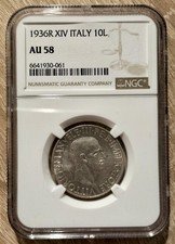 10 Lire Impero 1936 NGC AU58