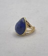 MAXI ANELLO IN LAPISLAZZULI regolabile, anello a goccia, anello blu