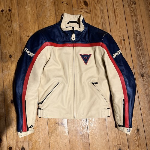 Giacca moto vintage crema - giacca,