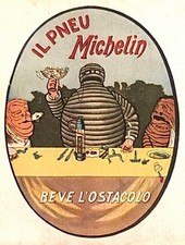 BIBENDUM AGENZIA ITALIANA PNEUMATICI AUTO MOTO MICHELIN CARTOLINA PUBBLICITARIA