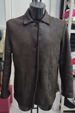 Burberry Giacca in Pelle Usato Donna Woman Tg 44 Marrone LLR116