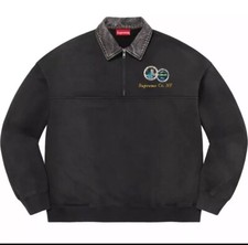 Felpa mezza zip Supreme collo