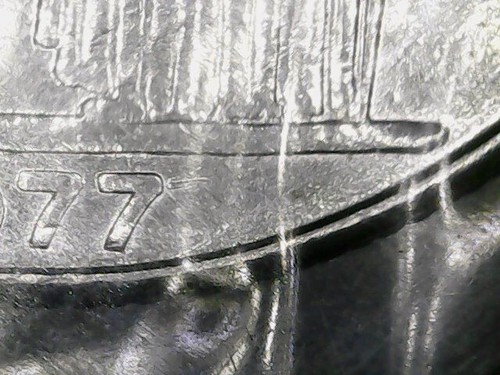 100 lire 1977 errore linea - 100,