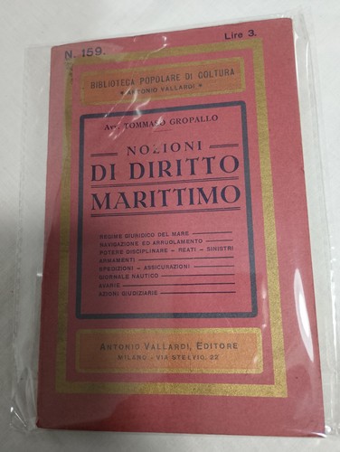 Diritto marittimo 1935 - marittimo.,