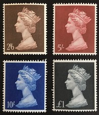QEII 1969 Grande Set di macchine pre decimali di alto valore SG787 - SG790 MNH