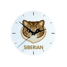 Siberiano orologio con gatto
