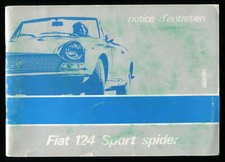 Libretto istruzioni FIAT 124 SPORT SPIDER