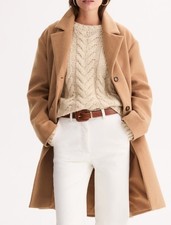 Cappotto lungo in misto lana