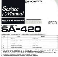 PIONEER SA-506, SA-420 - KU -