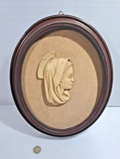 Quadro ovale viso Madonna in