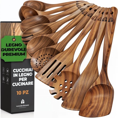 Set utensili cucina legno - set,