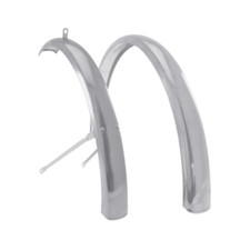 COPPIA PARAFANGHI PARASCHIZZI PIEGHEVOLI PER BICI BICICLETTA 20" INOX