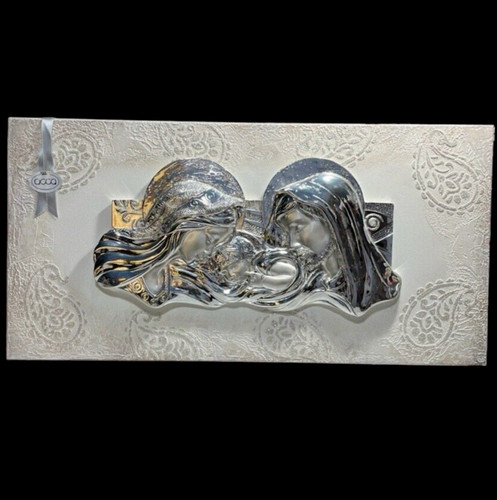 Icona sacra famiglia argento - icona,