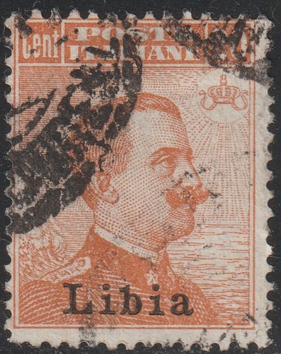 1918 libia cent usato - 20, cent.