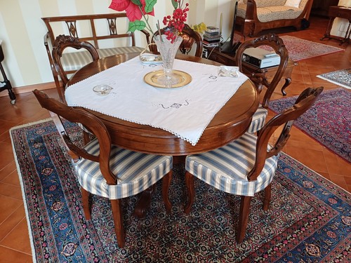 Tavolo rotondo con sedie - tavolo, 6