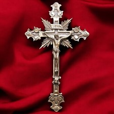 ANTICO CROCIFISSO BRONZO 1800 XIX sec ANTIQUE CROSS CRUCIFIX MEMENTO MORI