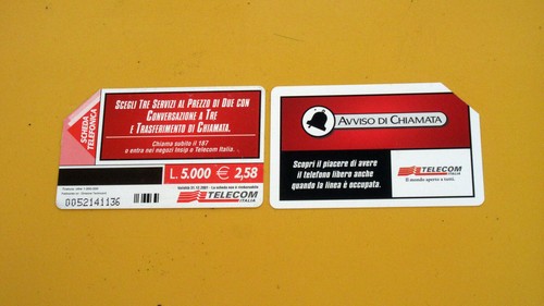 Scheda telefonica telecom - , l
