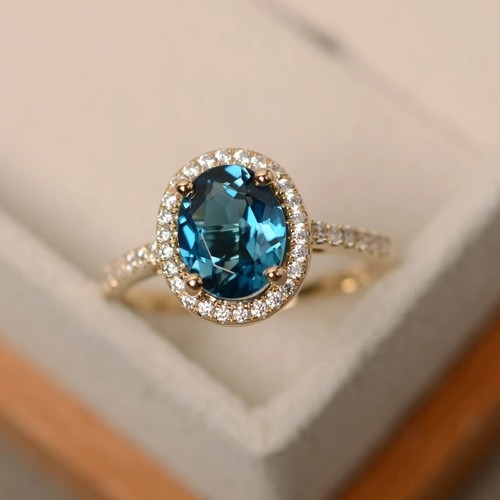 Anello alone topazio blu