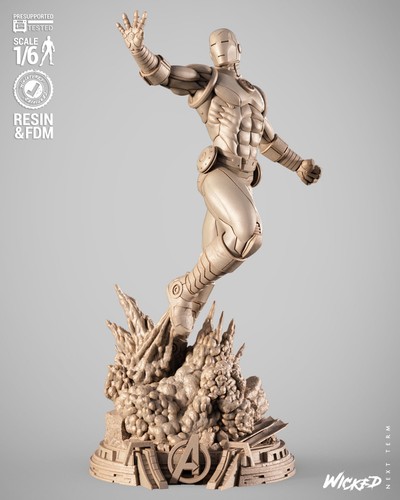 Statua scultura resina iron - statua,