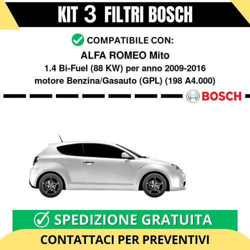 Kit bosch filtri tagliando - filtri,