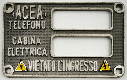 Targa metallica alluminio - targa,
