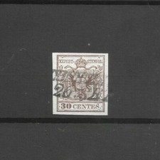 Antichi Stati lombardo veneto 30 cent carta pergamena