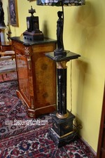 Colonna-piedistallo in marmo verde Alpi stile Impero