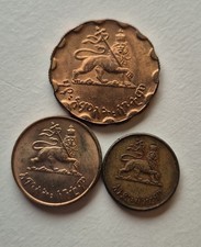 Etiopia 3 monete 1936 25, 10 e