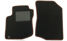 ASC tappetini anteriori 2pz Citroen C1 2004-2015 moquette rigo rosso battitacco