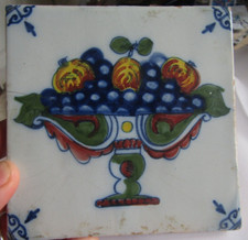 Antico Quadro Ceramica Di