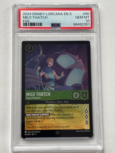 Disney lorcana gem mint psa - disney,