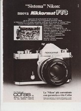 PUBBLICITA'  ADVERTISING-NIKON NIKKORMAT FT3  1977-MACCHINA FOTOGRAFICA VINTAGE